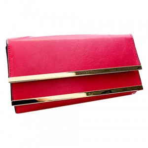 Stylish Women's Clutch With Metal and Solid Color Design